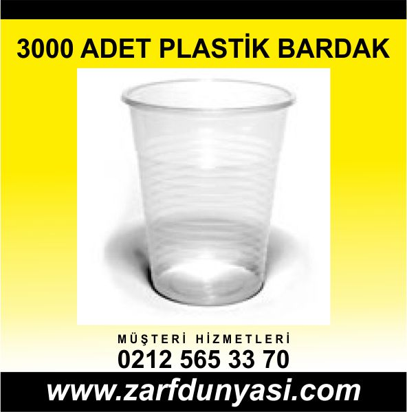 Plastik Bardak (Şeffaf) 3000 Adet